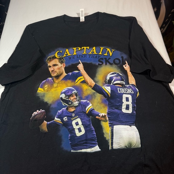 Bella Canvas Black Captain Skol Tee - Picture 2 of 6